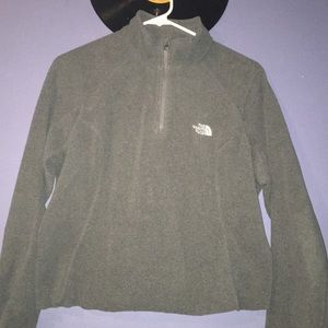 Grey zip-up north face 😁